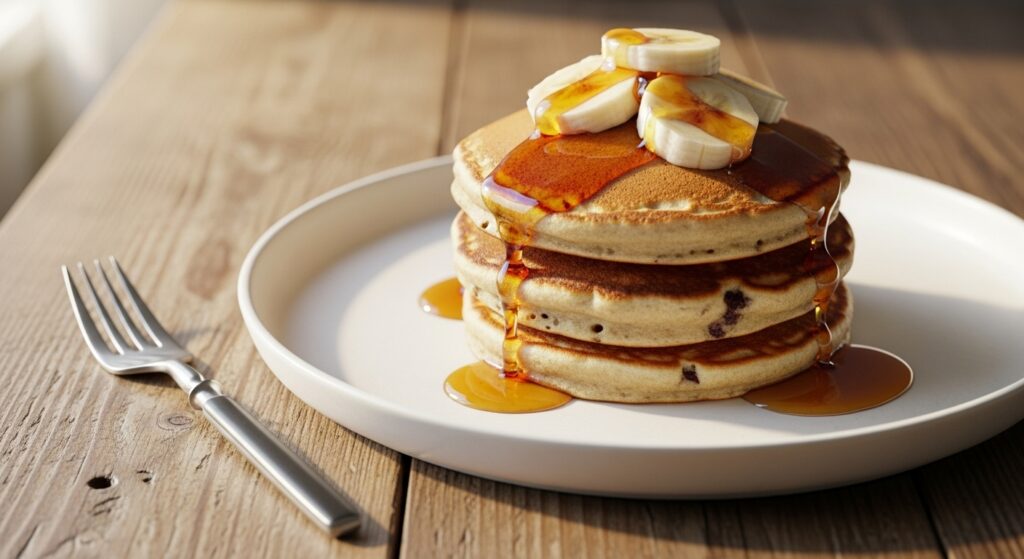 3 Ingredient Banana Pancakes with Pancake Mix