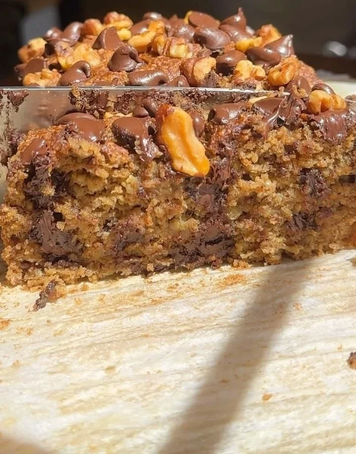 Vegan and gluten-free banana bread fresh out of the oven