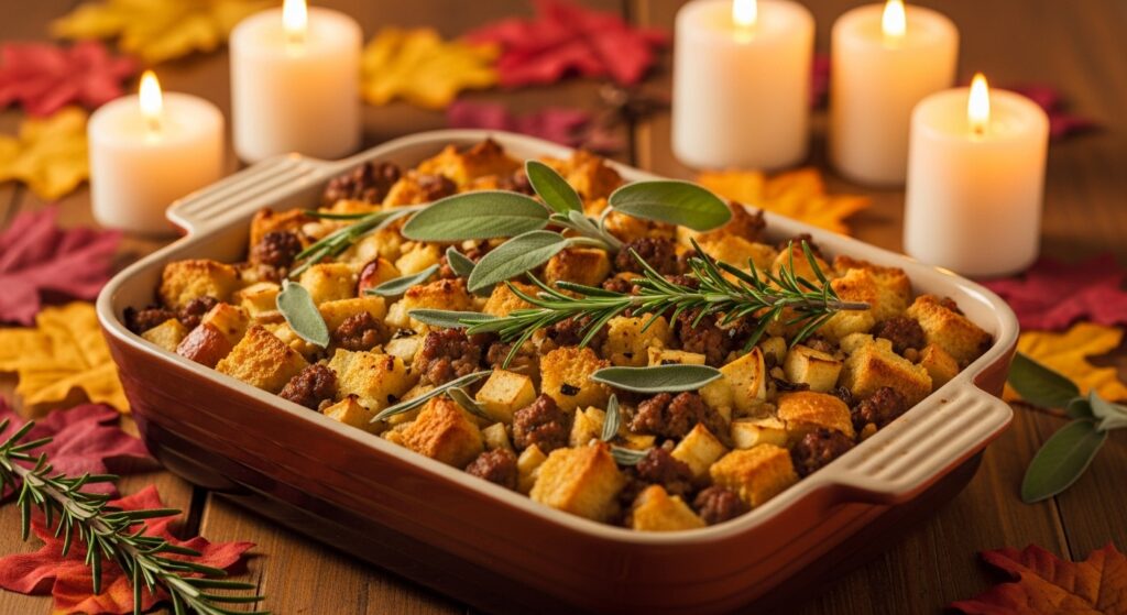 Sausage & Apple Stuffing with Fresh Sage (Our Family Recipe)