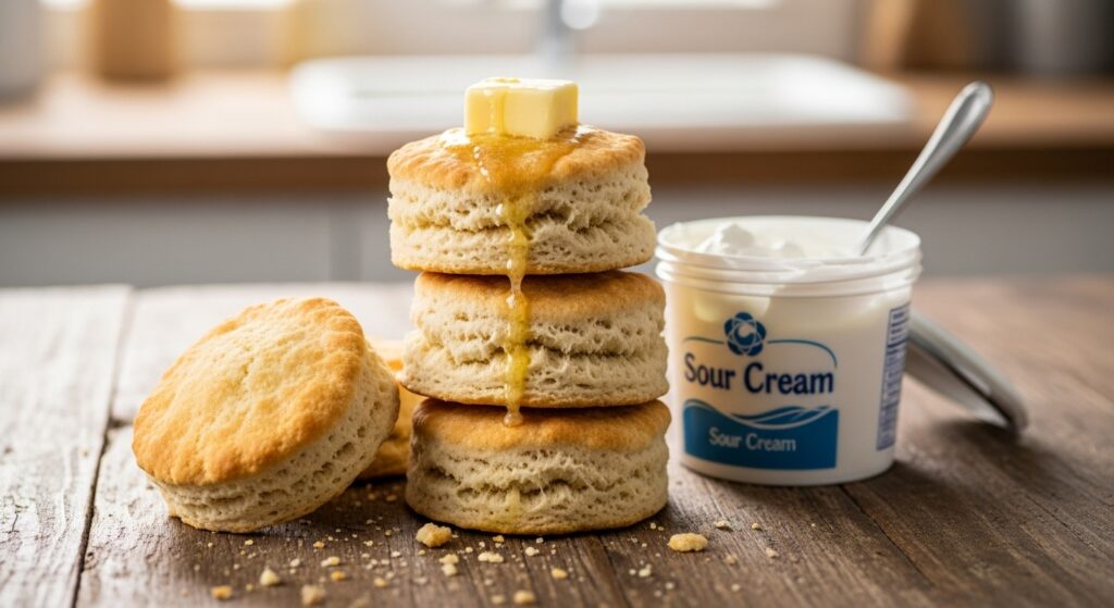 3 Ingredient Biscuit Recipe with Sour Cream