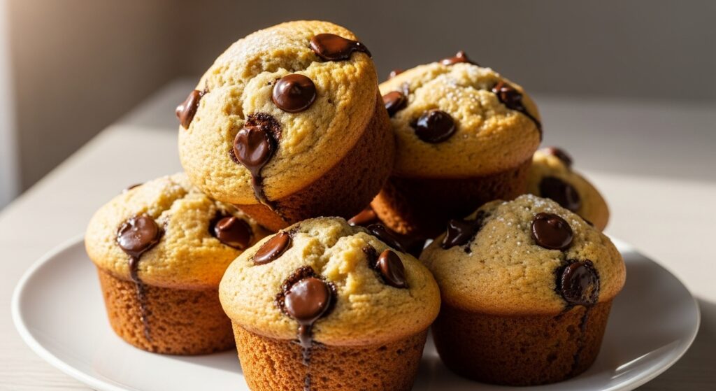 4 Ingredient Banana Chocolate Chip Muffins