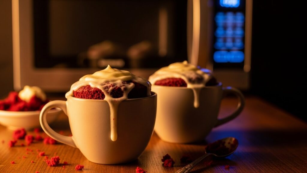 Red Velvet Mug Cake for Two Ingredients