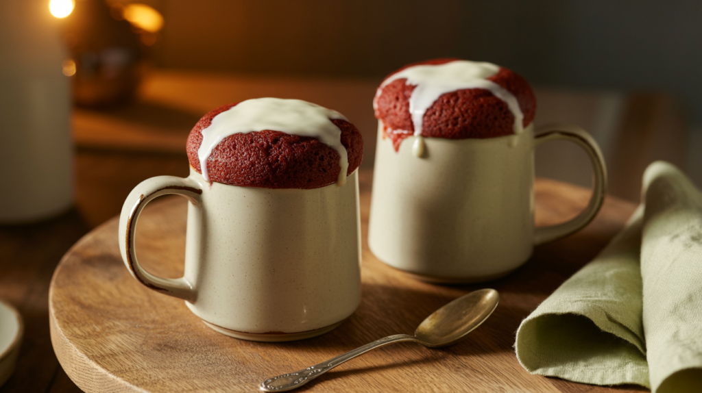 Red Velvet Mug Cake for Two