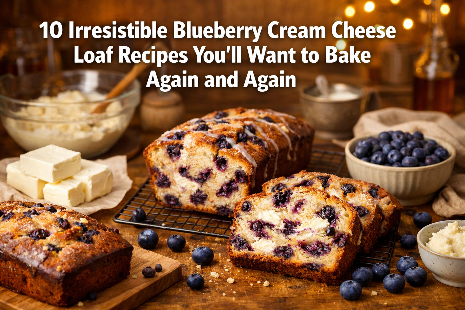 10 Irresistible Blueberry Cream Cheese Loaf Recipes You’ll Want to Bake Again and Again