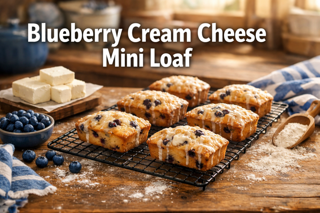 Blueberry Cream Cheese Mini Loaf