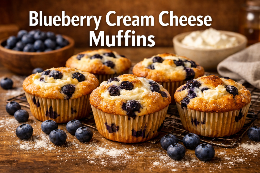 Blueberry Cream Cheese Muffins