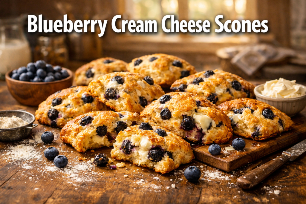Blueberry Cream Cheese Scones