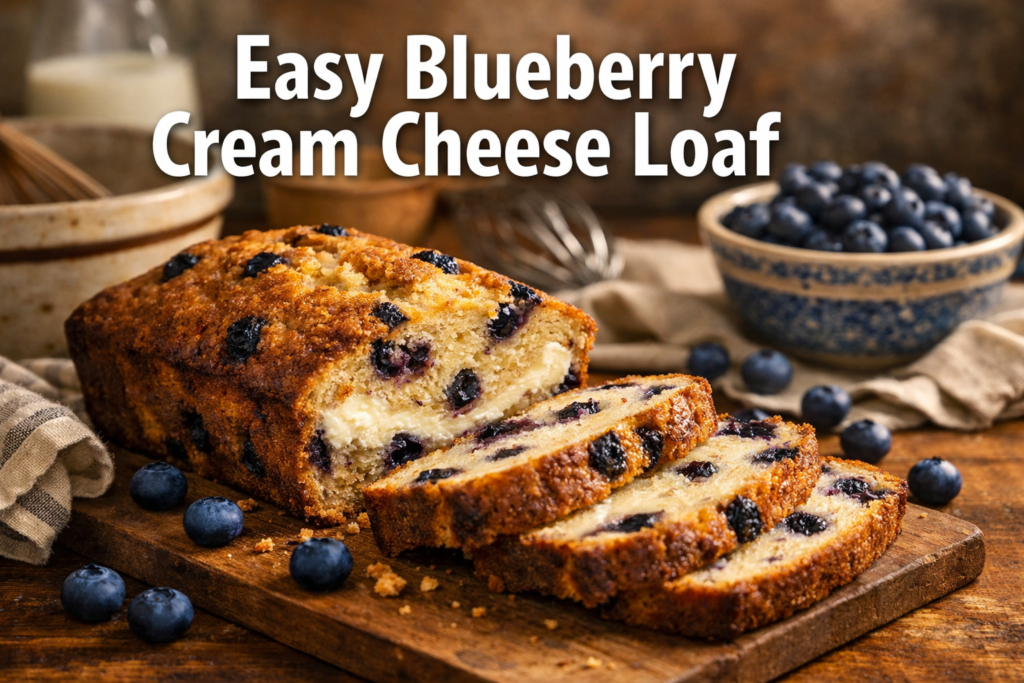 Easy Blueberry Cream Cheese Loaf