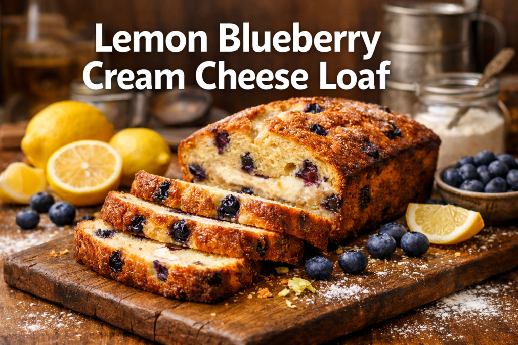 Lemon Blueberry Cream Cheese Loaf