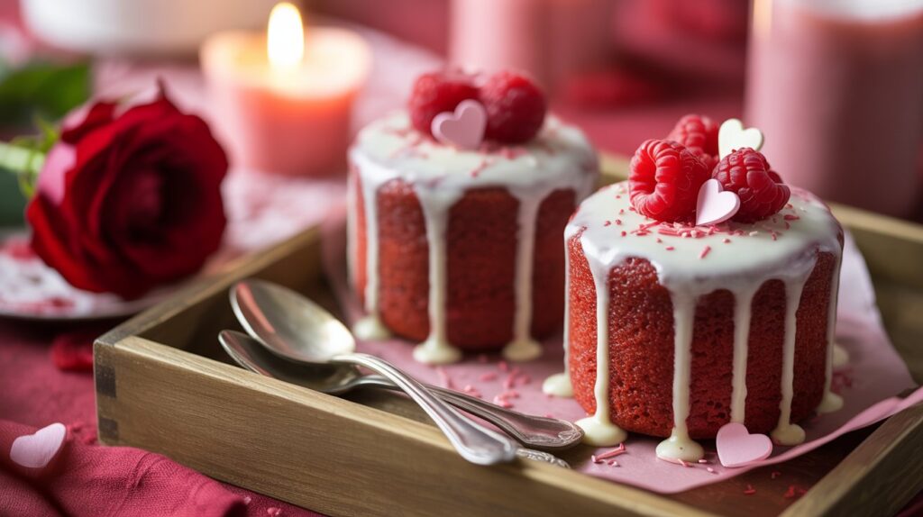 Red Velvet Mug Cake for Two Valentine's Day