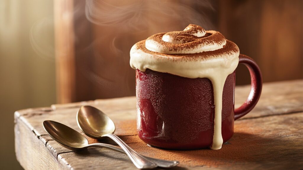 Red Velvet Mug Cake for Two Perfect