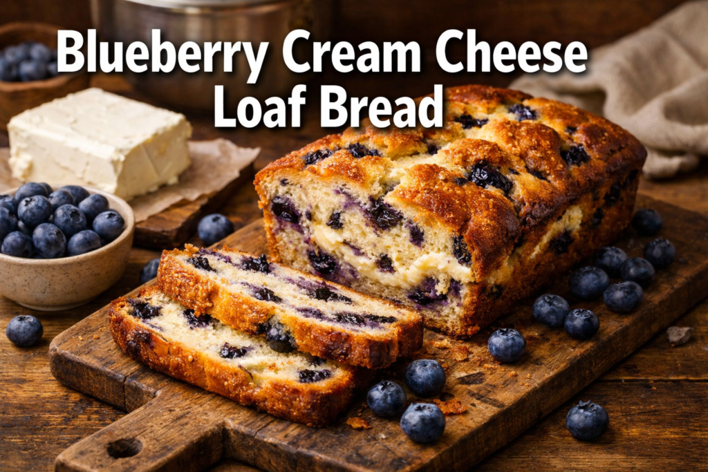 blueberry cream cheese loaf bread