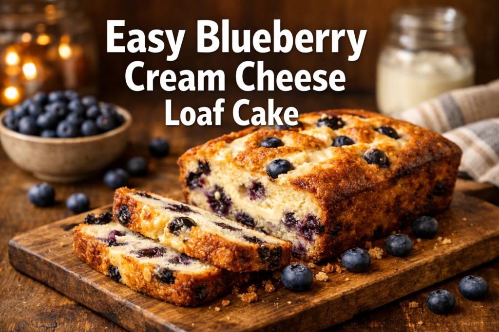 blueberry cream cheese loaf cake