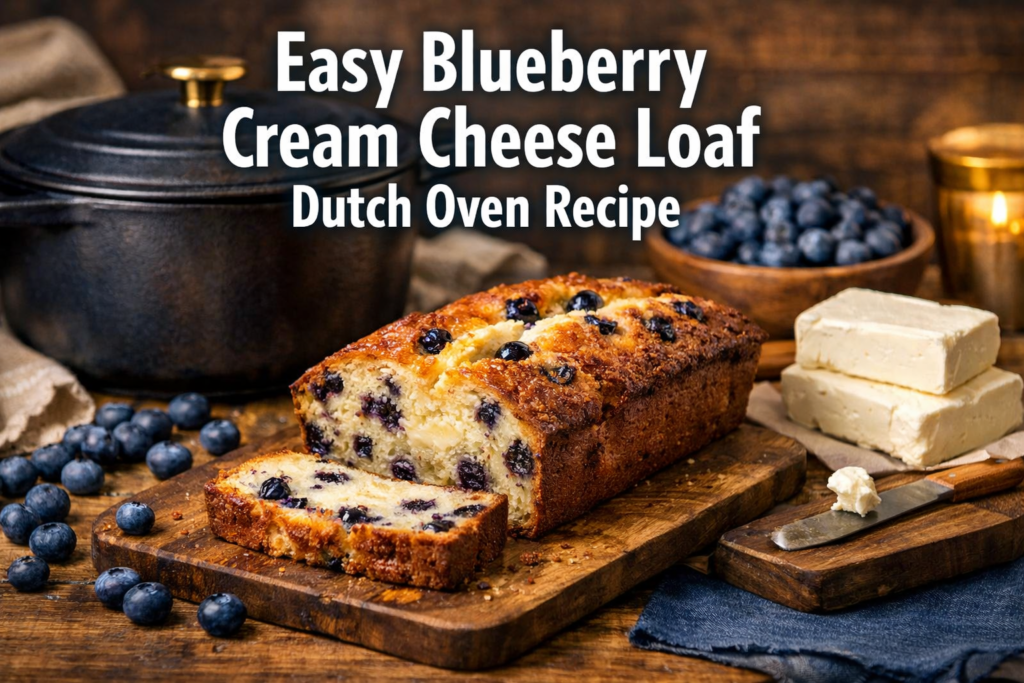 blueberry cream cheese loaf dutch oven