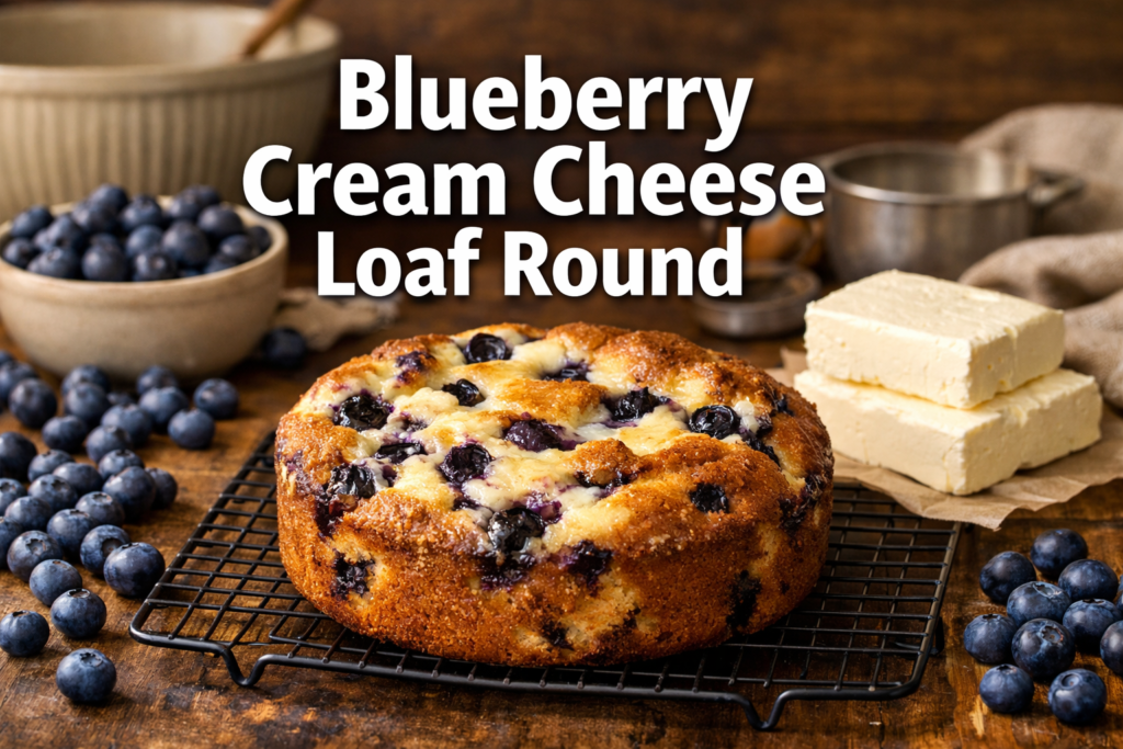 blueberry cream cheese loaf round