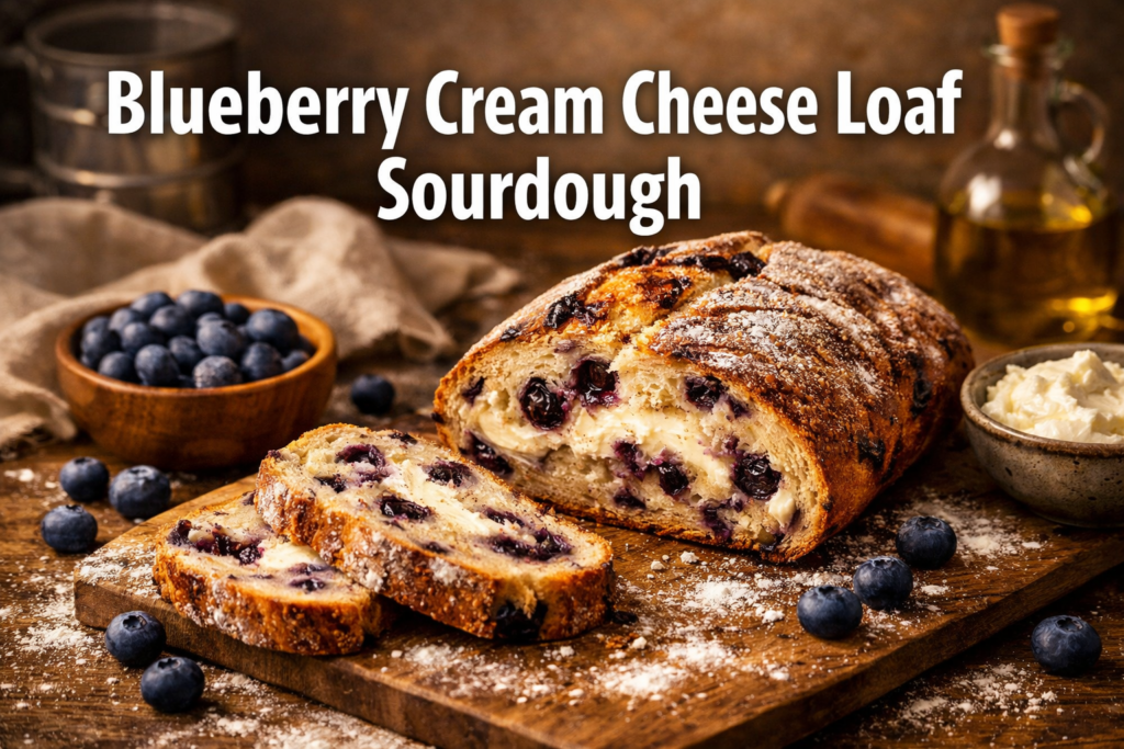 blueberry cream cheese loaf sourdough